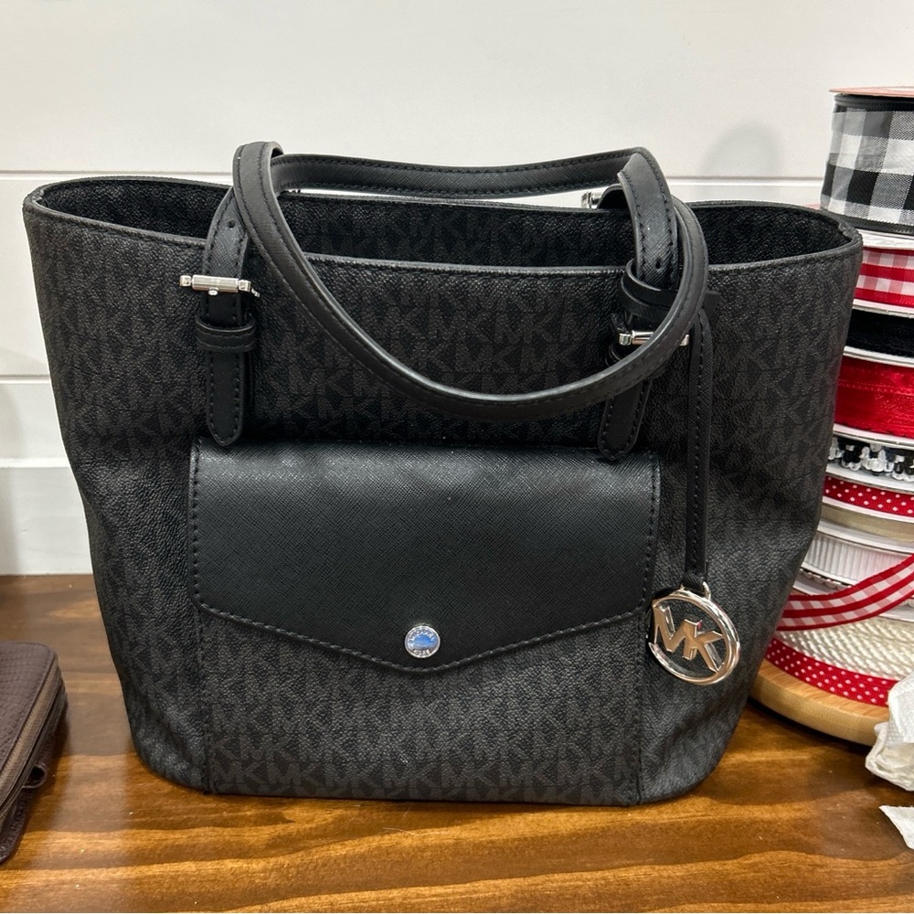 Michael Kors Black Tote -  Excellent condition. Black strap.
